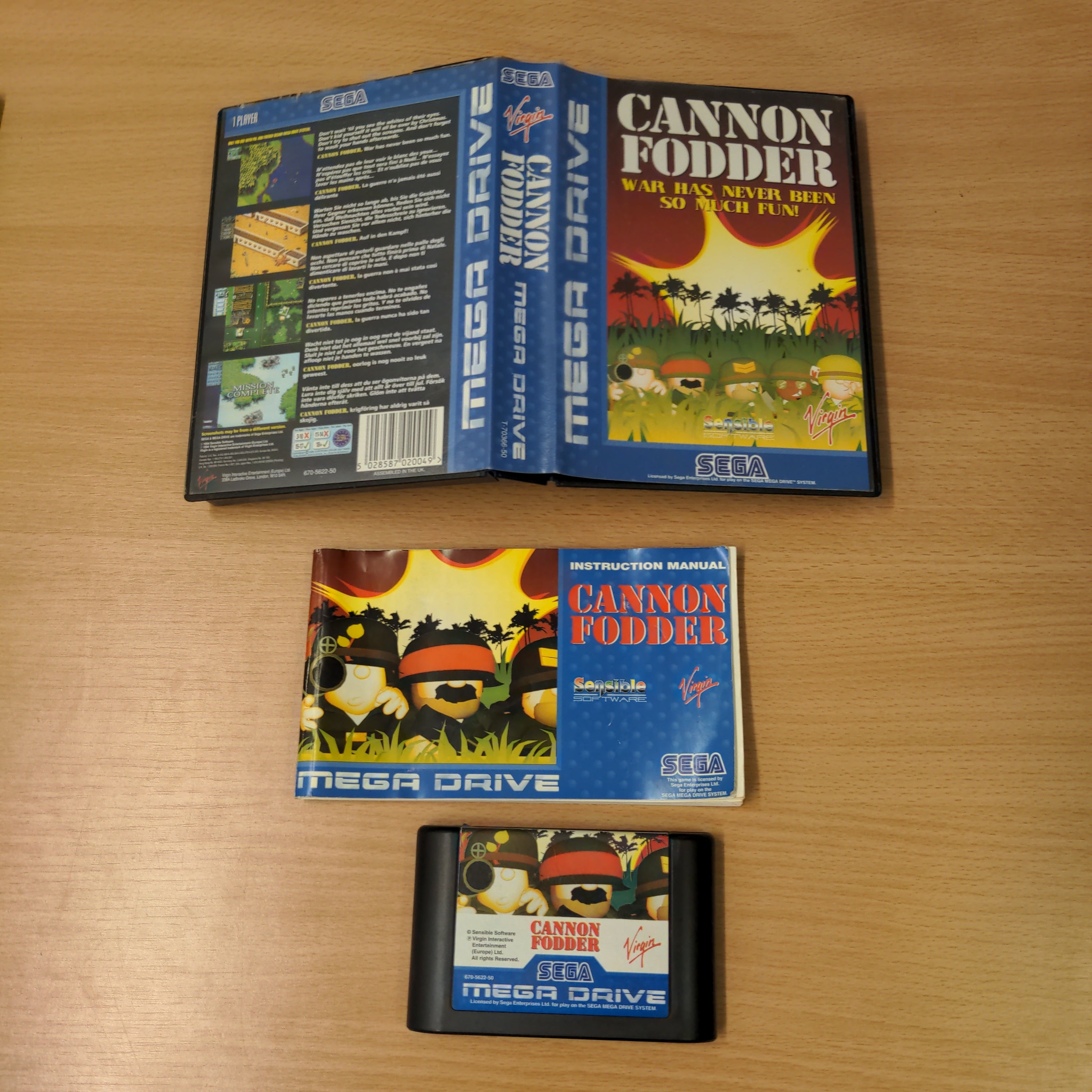 Cannon Fodder Sega Mega Drive game complete Cannon Fodder Sega Mega Drive game complete